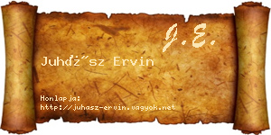 Juhász Ervin névjegykártya